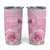 Personalised Polynesia Breast Cancer Awareness Tumbler Cup No One Fights Alone Turtle Ribbon - Pink Version