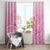 Personalised Polynesia Breast Cancer Awareness Window Curtain No One Fights Alone Turtle Ribbon - Pink Version