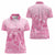 Personalised Polynesia Breast Cancer Awareness Women Polo Shirt No One Fights Alone Turtle Ribbon - Pink Version