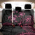 Personalised Polynesia Breast Cancer Awareness Back Car Seat Cover No One Fights Alone Turtle Ribbon - Black Version