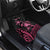 Personalised Polynesia Breast Cancer Awareness Car Mats No One Fights Alone Turtle Ribbon - Black Version