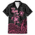 Personalised Polynesia Breast Cancer Awareness Family Matching Long Sleeve Bodycon Dress and Hawaiian Shirt No One Fights Alone Turtle Ribbon - Black Version