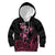 Personalised Polynesia Breast Cancer Awareness Kid Hoodie No One Fights Alone Turtle Ribbon - Black Version