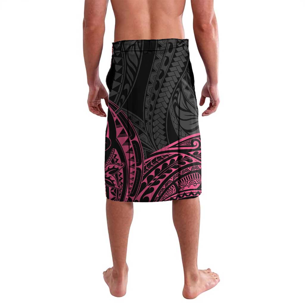 Personalised Polynesia Breast Cancer Awareness Lavalava No One Fights Alone Turtle Ribbon - Black Version LT14 - Polynesian Pride