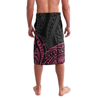 Personalised Polynesia Breast Cancer Awareness Lavalava No One Fights Alone Turtle Ribbon - Black Version LT14 - Polynesian Pride