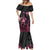 Personalised Polynesia Breast Cancer Awareness Mermaid Dress No One Fights Alone Turtle Ribbon - Black Version