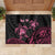 Personalised Polynesia Breast Cancer Awareness Rubber Doormat No One Fights Alone Turtle Ribbon - Black Version