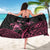 Personalised Polynesia Breast Cancer Awareness Sarong No One Fights Alone Turtle Ribbon - Black Version