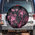 Personalised Polynesia Breast Cancer Awareness Spare Tire Cover No One Fights Alone Turtle Ribbon - Black Version