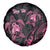 Personalised Polynesia Breast Cancer Awareness Spare Tire Cover No One Fights Alone Turtle Ribbon - Black Version