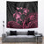 Personalised Polynesia Breast Cancer Awareness Tapestry No One Fights Alone Turtle Ribbon - Black Version