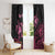 Personalised Polynesia Breast Cancer Awareness Window Curtain No One Fights Alone Turtle Ribbon - Black Version