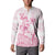 Personalised Polynesia Breast Cancer Awareness Button Sweatshirt No One Fights Alone Turtle Ribbon - White Version