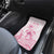 Personalised Polynesia Breast Cancer Awareness Car Mats No One Fights Alone Turtle Ribbon - White Version