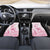 Personalised Polynesia Breast Cancer Awareness Car Mats No One Fights Alone Turtle Ribbon - White Version