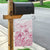 Personalised Polynesia Breast Cancer Awareness Garden Flag No One Fights Alone Turtle Ribbon - White Version