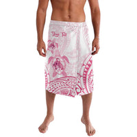 Personalised Polynesia Breast Cancer Awareness Lavalava No One Fights Alone Turtle Ribbon - White Version LT14 White - Polynesian Pride
