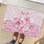 Personalised Polynesia Breast Cancer Awareness Rubber Doormat No One Fights Alone Turtle Ribbon - White Version