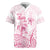 Personalised Polynesia Breast Cancer Awareness Rugby Jersey No One Fights Alone Turtle Ribbon - White Version