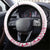 Polynesia Breast Cancer Awareness Steering Wheel Cover No One Fights Alone Turtle Ribbon - White Version