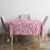 Personalised Polynesia Breast Cancer Awareness Tablecloth No One Fights Alone Turtle Ribbon - White Version