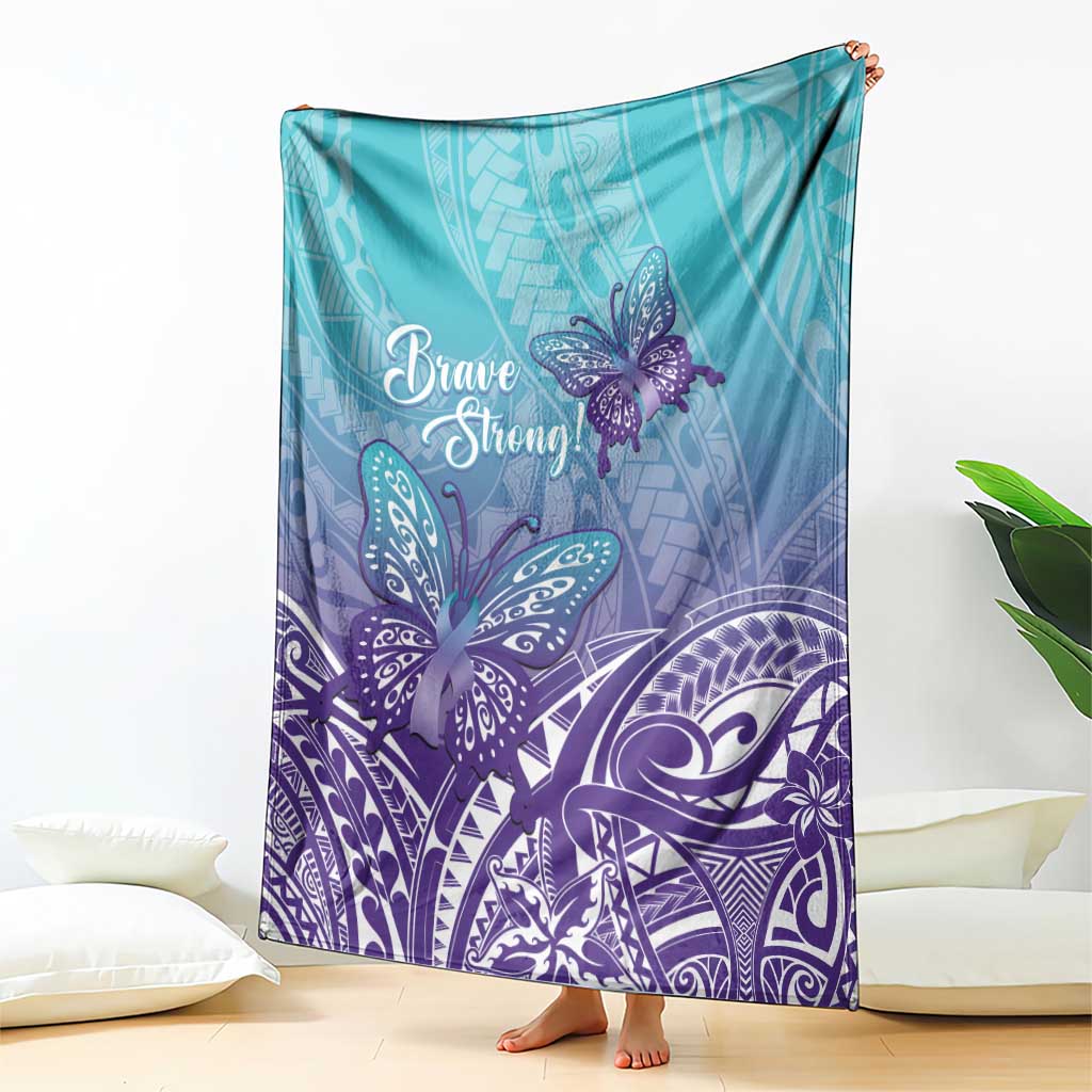 Polynesia Suicide Prevention Month Blanket Butterfly Purple And Teal Ribbon Tomorrow Needs You LT14 - Polynesian Pride