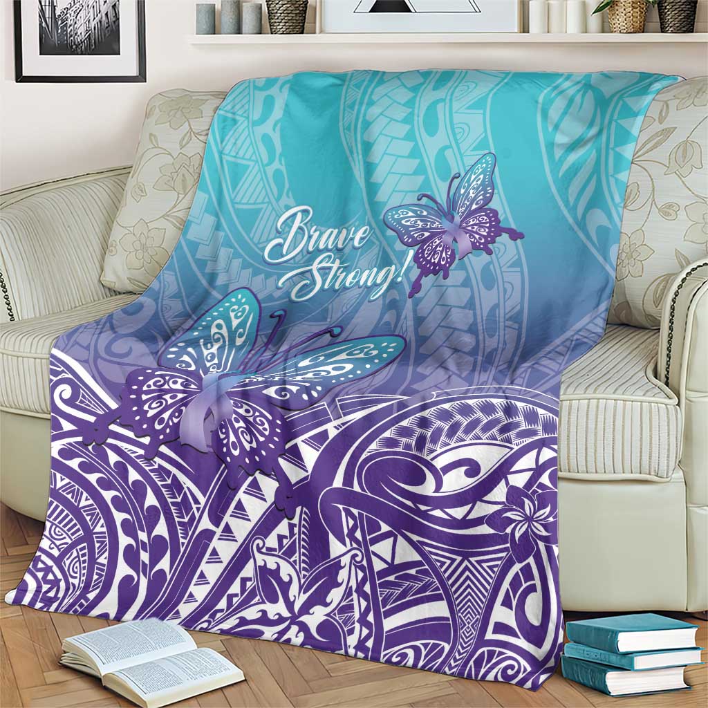 Polynesia Suicide Prevention Month Blanket Butterfly Purple And Teal Ribbon Tomorrow Needs You LT14 - Polynesian Pride