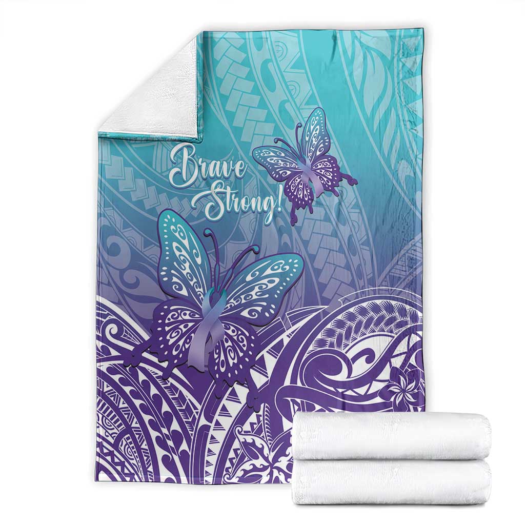 Polynesia Suicide Prevention Month Blanket Butterfly Purple And Teal Ribbon Tomorrow Needs You LT14 - Polynesian Pride