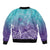 Polynesia Suicide Prevention Month Bomber Jacket Butterfly Purple And Teal Ribbon Tomorrow Needs You