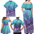 Polynesia Suicide Prevention Month Family Matching Off Shoulder Maxi Dress and Hawaiian Shirt Butterfly Purple And Teal Ribbon Tomorrow Needs You