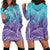 Polynesia Suicide Prevention Month Hoodie Dress Butterfly Purple And Teal Ribbon Tomorrow Needs You