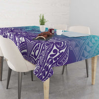 Polynesia Suicide Prevention Month Tablecloth Butterfly Purple And Teal Ribbon Tomorrow Needs You LT14 - Polynesian Pride
