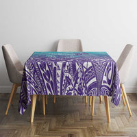 Polynesia Suicide Prevention Month Tablecloth Butterfly Purple And Teal Ribbon Tomorrow Needs You LT14 - Polynesian Pride