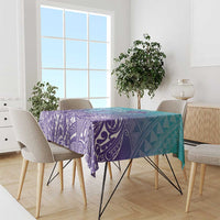 Polynesia Suicide Prevention Month Tablecloth Butterfly Purple And Teal Ribbon Tomorrow Needs You LT14 - Polynesian Pride