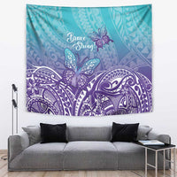 Polynesia Suicide Prevention Month Tapestry Butterfly Purple And Teal Ribbon Tomorrow Needs You LT14 Teal - Polynesian Pride