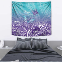 Polynesia Suicide Prevention Month Tapestry Butterfly Purple And Teal Ribbon Tomorrow Needs You LT14 - Polynesian Pride