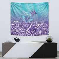 Polynesia Suicide Prevention Month Tapestry Butterfly Purple And Teal Ribbon Tomorrow Needs You LT14 - Polynesian Pride