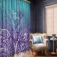 Polynesia Suicide Prevention Month Window Curtain Butterfly Purple And Teal Ribbon Tomorrow Needs You LT14 - Polynesian Pride