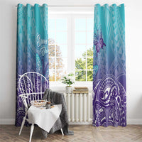 Polynesia Suicide Prevention Month Window Curtain Butterfly Purple And Teal Ribbon Tomorrow Needs You LT14 - Polynesian Pride