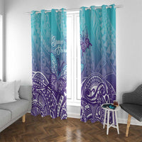 Polynesia Suicide Prevention Month Window Curtain Butterfly Purple And Teal Ribbon Tomorrow Needs You LT14 With Grommets Teal - Polynesian Pride