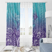 Polynesia Suicide Prevention Month Window Curtain Butterfly Purple And Teal Ribbon Tomorrow Needs You LT14 - Polynesian Pride