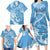 Personalised New Zealand Autism Awareness Family Matching Long Sleeve Bodycon Dress and Hawaiian Shirt NZ Fern With Maori Koru Lizard