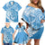 Personalised New Zealand Autism Awareness Family Matching Off Shoulder Short Dress and Hawaiian Shirt NZ Fern With Maori Koru Lizard