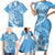 Personalised New Zealand Autism Awareness Family Matching Short Sleeve Bodycon Dress and Hawaiian Shirt NZ Fern With Maori Koru Lizard