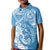 Personalised New Zealand Autism Awareness Kid Polo Shirt NZ Fern With Maori Koru Lizard