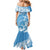 Personalised New Zealand Autism Awareness Mermaid Dress NZ Fern With Maori Koru Lizard