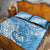 Personalised New Zealand Autism Awareness Quilt Bed Set NZ Fern With Maori Koru Lizard