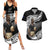 Custom New Zealand Silver Fern Rugby Couples Matching Summer Maxi Dress and Hawaiian Shirt 2024 Aotearoa Maori Mascot Go All Black