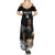 Custom New Zealand Silver Fern Rugby Family Matching Summer Maxi Dress and Hawaiian Shirt 2024 Aotearoa Maori Mascot Go All Black