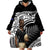 Custom New Zealand Silver Fern Rugby Wearable Blanket Hoodie 2024 Aotearoa Maori Mascot Go All Black